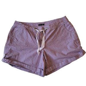 New York & Company women's purple striped shorts size 14